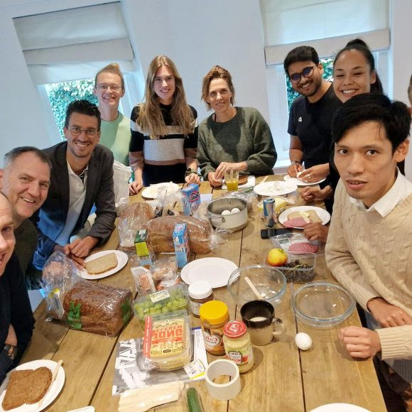 lunchen met collega's